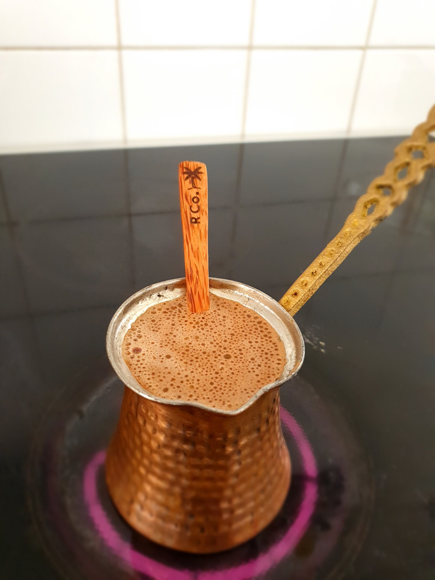 Spiced Cacao brewing in pot